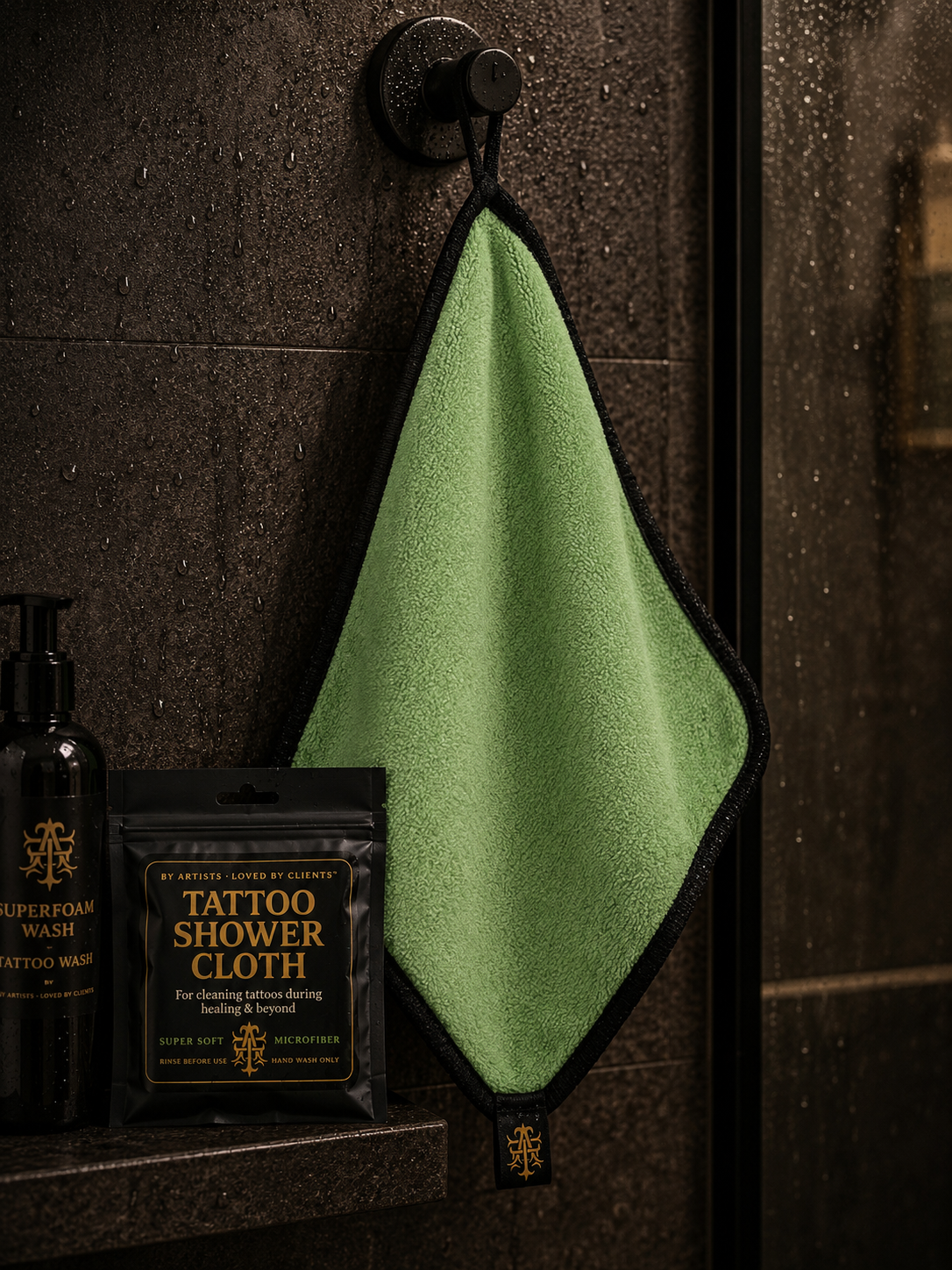 Angry Elf™ Tattoo Shower Cloth