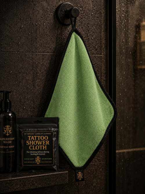 Angry Elf™ Tattoo Shower Cloth